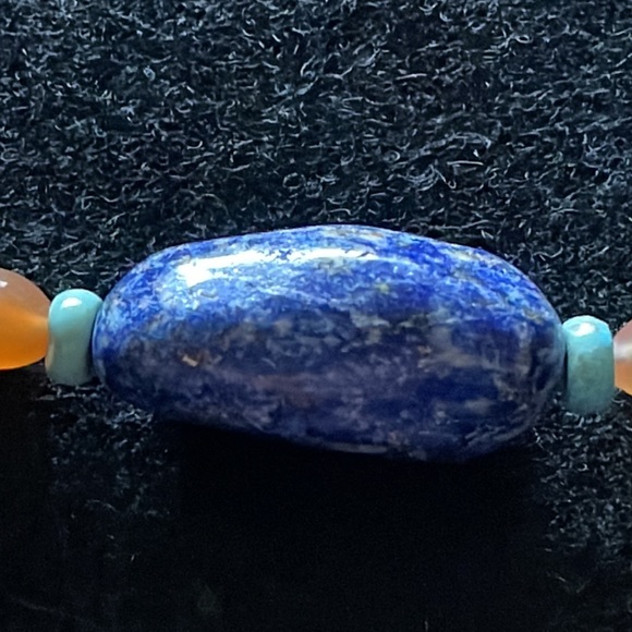 Lapis & Carnelian Necklace - Picture 4 of 6